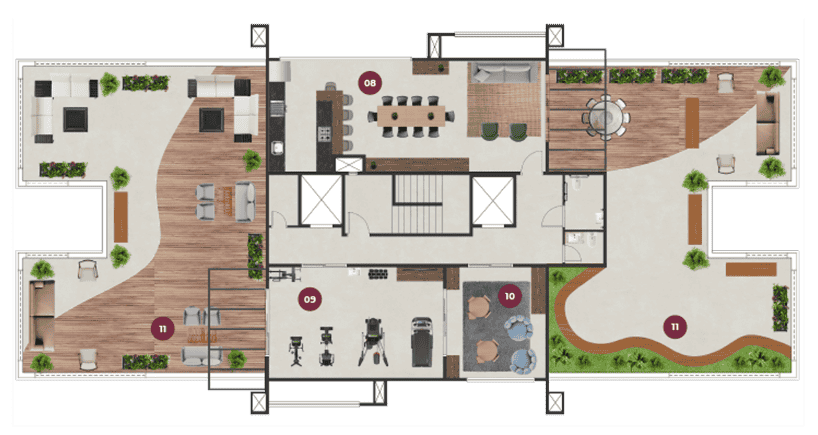 Implantação rooftop